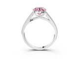 White gold Fancy Pink Round Cut Cut Pave Split Shank Engagement Ring with Four-Prong Setting_27