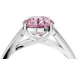 White gold Fancy Pink Round Cut Cut Pave Split Shank Engagement Ring with Four-Prong Setting_28