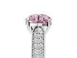 White gold Fancy Pink Round Cut Cut Pave Split Shank Engagement Ring with Four-Prong Setting_29