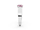 White gold Fancy Pink Round Cut Diamond Channel Set Solitaire Ring with Four-Prong Setting_106