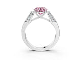 White gold Fancy Pink Round Cut Diamond Channel Set Solitaire Ring with Four-Prong Setting_51