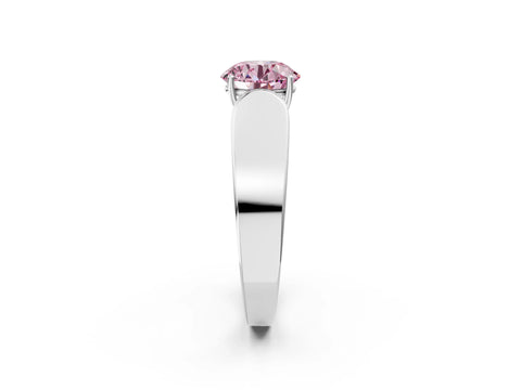 White gold Fancy Pink Round Cut Diamond Channel Set Solitaire Ring with Four-Prong Setting_52