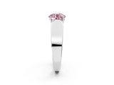 White gold Fancy Pink Round Cut Diamond Channel Set Solitaire Ring with Four-Prong Setting_64