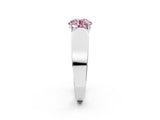 White gold Fancy Pink Round Cut Diamond Channel Set Solitaire Ring with Four-Prong Setting_70