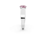 White gold Fancy Pink Round Cut Diamond Channel Set Solitaire Ring with Four-Prong Setting_70