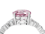 White gold Fancy Pink Round Cut Diamond Cluster Pavé Band with Four-Prong Setting_16