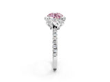 White gold Fancy Pink Round Cut Diamond Halo Pave Band with Four-Prong Setting_5