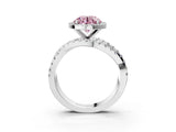 White gold Fancy Pink Round Cut Diamond Halo Ring with Round Split Shank and Prong Setting_35