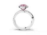 White gold Fancy Pink Round Cut Diamond Halo Ring with Round Split Shank and Prong Setting_72