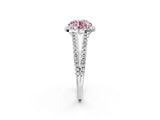 White gold Fancy Pink Round Cut Diamond Halo Split Shank Engagement Ring_53