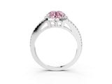 White gold Fancy Pink Round Cut Diamond Halo Split Shank Engagement Ring_54