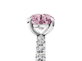 White gold Fancy Pink Round  Cut Diamond Pavé Band with Four-Prong Setting_18