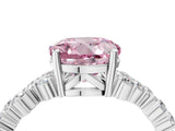 White gold Fancy Pink Round Cut Diamond Scattered Round Accent Ring with Prong Setting_16