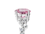 White gold Fancy Pink Round Cut Diamond Scattered Round Accent Ring with Prong Setting_17