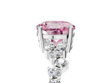 White gold Fancy Pink Round Cut Diamond Scattered Round Accent Ring with Prong Setting_29