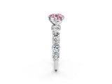 White gold Fancy Pink Round Cut Diamond Side Stone Engagement Ring with Four-Prong Setting_50
