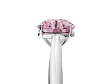 White gold Fancy Pink Round Cut Diamond Solitaire Engagement Ring with Cathedral Setting and Four-Prong Mount_70