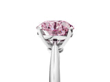 White gold Fancy Pink Round Cut Diamond Solitaire Engagement Ring with Classic Band and Four-Prong Setting_17
