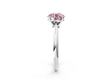 White gold Fancy Pink Round Cut Diamond Solitaire Engagement Ring with Classic Band and Four-Prong Setting_50