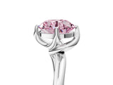 White gold Fancy Pink Round Cut Diamond Solitaire Engagement Ring with Four-Prong Setting and Classic Band_37