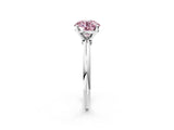 White gold Fancy Pink Round Cut Diamond Solitaire Ring with Six-Prong Setting and Classic Band_38