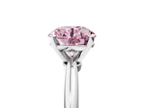 White gold Fancy Pink Round Cut Diamond Solitaire Ring with Six-Prong Setting and Classic Band_40