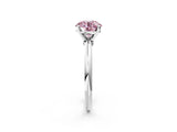 White gold Fancy Pink Round Cut Diamond Solitaire Ring with Six-Prong Setting and Classic Band_44