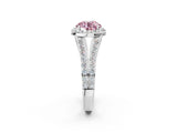 White gold Fancy Pink Round Cut Diamond Split Shank Halo Ring with Four-Prong Setting_43