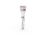White gold Fancy Pink Round Cut Diamond Three-Stone Ring with Prong Setting and Classic Band_47