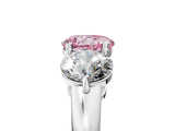 White gold Fancy Pink Round Cut Diamond Three-Stone Ring with Prong Setting and Classic Band_51