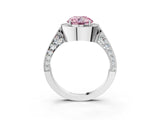 White gold Fancy Pink Round Cut Halo Diamond Engagement Ring with Split Shank Band and Four-Prong Setting_15