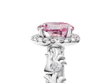White gold Fancy Pink Round Cut Halo Diamond Solitaire with Filigree Band and Four-Prong Setting_41