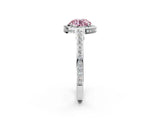 White gold Fancy Pink Round  Cut Halo Pave Split Shank Prong Setting Ring_35