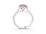 White gold Fancy Pink Round Cut Halo Round Diamond Solitaire Engagement Ring with Pave Band and Four-Prong Setting_27