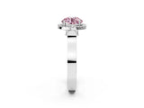 White gold Fancy Pink Round Cut Halo Round Diamond Twist Band with Four-Prong Setting_37