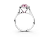 White gold Fancy Pink Round  Cut Halo Solitaire Engagement Ring with Square Band and Four-Prong Setting_15