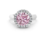 White gold Fancy Pink Round  Cut Halo Solitaire Engagement Ring with Square Band and Four-Prong Setting_60