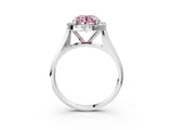 White gold Fancy Pink Round  Cut Halo Solitaire Engagement Ring with Square Band and Four-Prong Setting_63