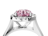 White gold Fancy Pink Round  Cut Halo Solitaire Engagement Ring with Square Band and Four-Prong Setting_64