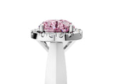 White gold Fancy Pink Round  Cut Halo Solitaire Engagement Ring with Square Band and Four-Prong Setting_65