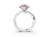 White gold Fancy Pink Round  Cut Halo Split Shank Prong Setting Ring_3