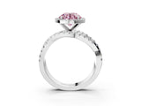White gold Fancy Pink Round  Cut Halo Split Shank Prong Setting Ring_51