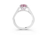 White gold Fancy Pink Round Cut Solitaire Cathedral Diamond Engagement Ring with Channel-Set Band and Four-Prong Setting_18