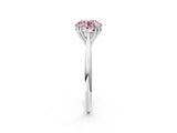 White gold Fancy Pink Round Cut Solitaire Diamond Ring with Six-Prong Setting and Classic Band_39