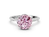 White gold Fancy Pink Round Cut Solitaire Split Shank Pave Diamond Engagement Ring with Four-Prong Setting_18