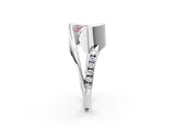White gold Fancy Pink Round Cut Solitaire Tension-Set Diamond Split Shank Ring_2