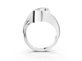 White gold Fancy Pink Round Cut Solitaire Tension-Set Diamond Split Shank Ring_3