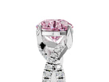 White gold Fancy Pink Round Cut Solitaire Twist Pave Diamond Engagement Ring with Prong Setting_5