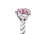 White gold Fancy Pink Round  Cut Solitaire Twisted Band with Four-Prong Setting_34