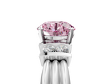 White gold Fancy Pink Round  Cut Three-Stone Channel Set Ring with Bar Prongs_13
